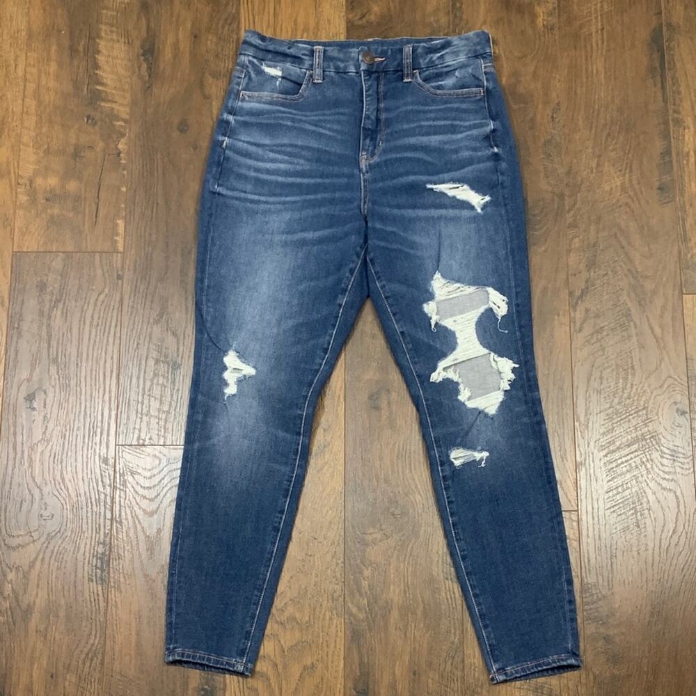 American Eagle The Dream Jean Distressed Curvy Hi-Rise Jegging Jeans